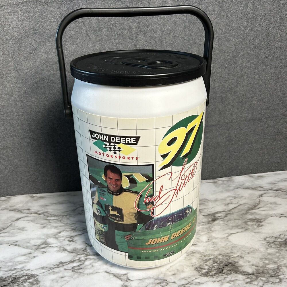 John Deere Motorsports Chad Little 97 Can Shaped Cooler Kooler Kraft Vintage 90s